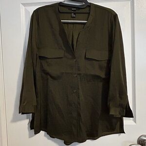 Satin long sleeve top